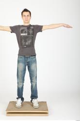 Whole Body Man Animation references T poses Casual Slim Studio photo references